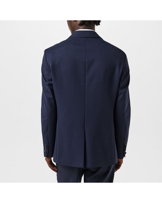 Twisted Tailor Blue Ellroy Double Breasted Jacket for men