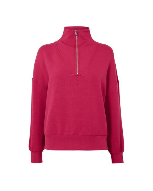 Varley Pink Hawley Half Zip Sweatshirt
