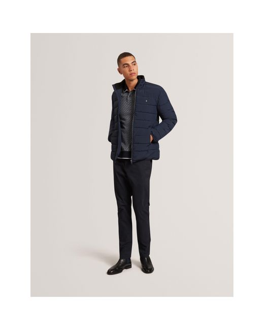 Ted Baker Blue Lightweight Puffer Jacket for men