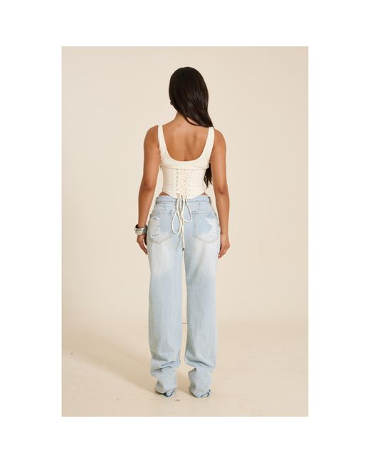 Mars the Label Natural Sandra Scoop Vest Corset Top