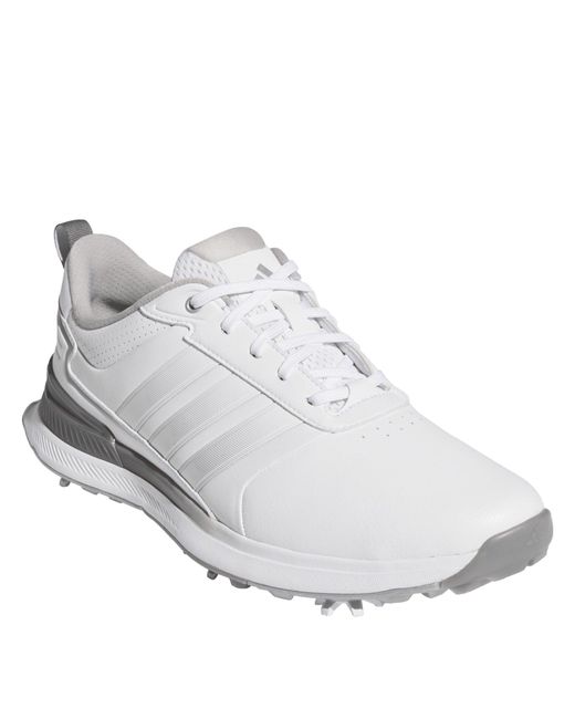 Adidas White Spiked Golf Shoes for men