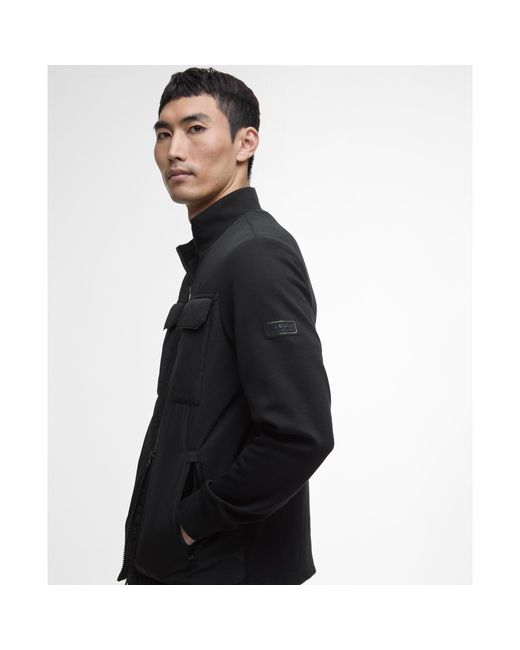 Barbour Black Ethan Quilted Sweatshirt for men