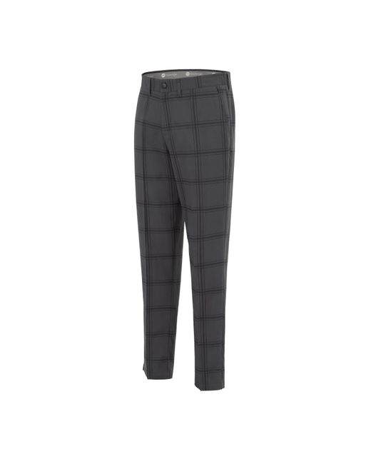 Slazenger 1881 Gray Check Golf Trousers for men