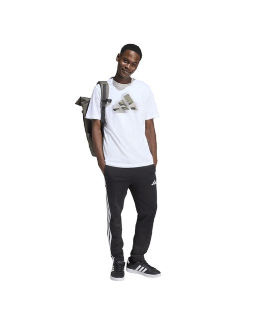Adidas White Graphic Logo T-Shirt for men