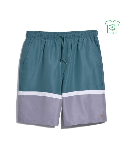 Farah Blue Murphy Swim Shorts for men