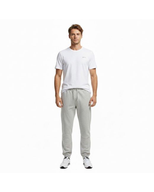 Slazenger 1881 Gray Cuffed Fleece Jogging Bottoms for men