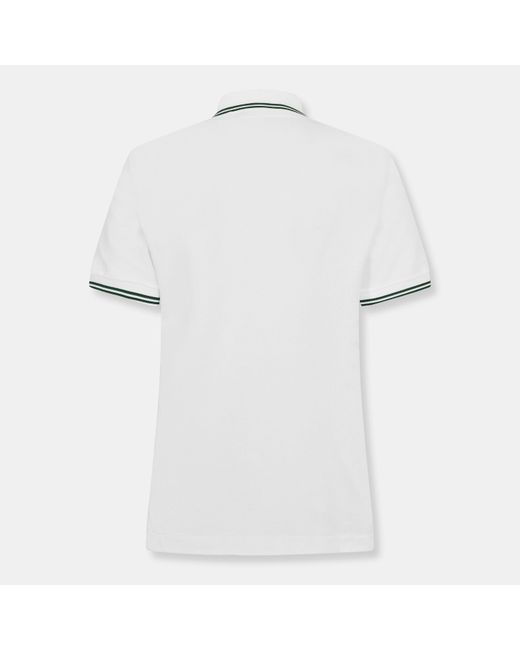 Lacoste White Tipped Short-Sleeve Polo Shirt for men