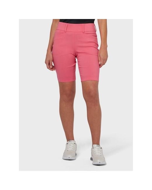 Ladies pink bermuda shorts discount