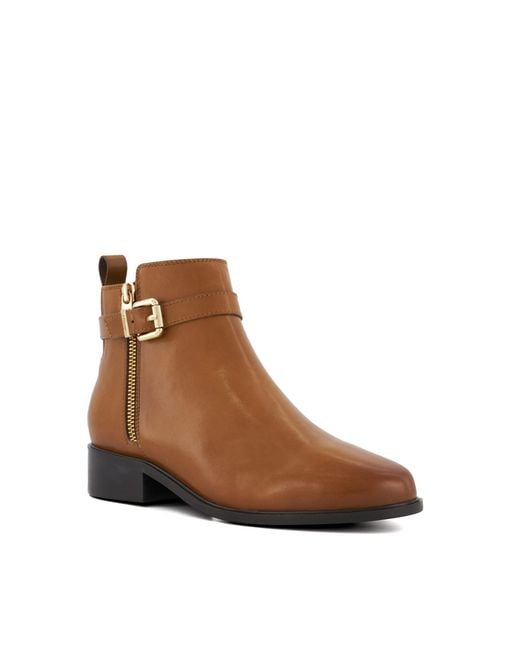 Dune Brown Pepi Ankle Boots