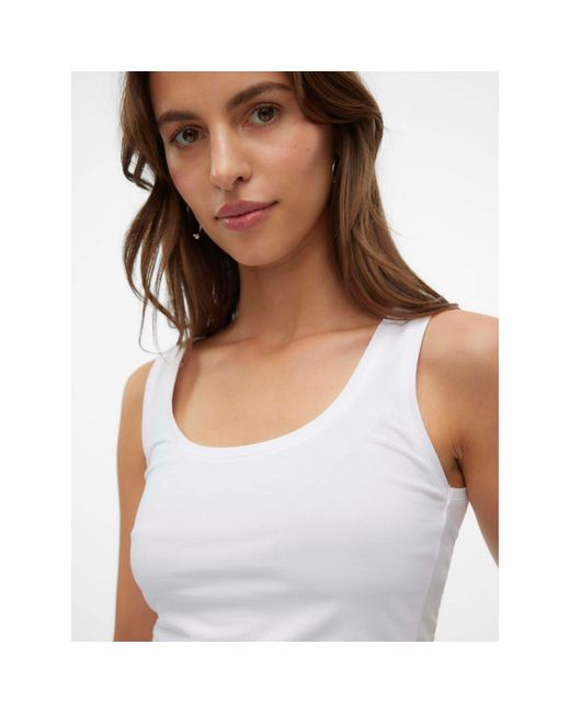 Vero Moda White Lulu Tank Vest
