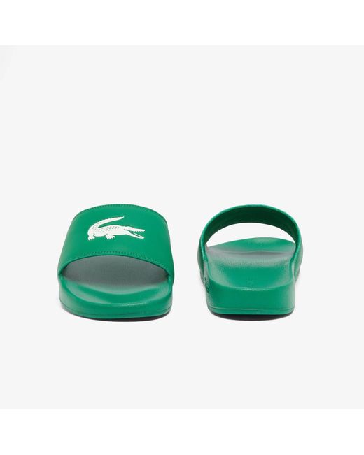 Lacoste Green Serve Pool Slides for men