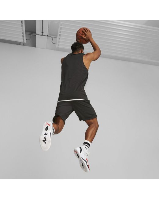 PUMA Black Hoops Team Practice Basketball Shorts for men