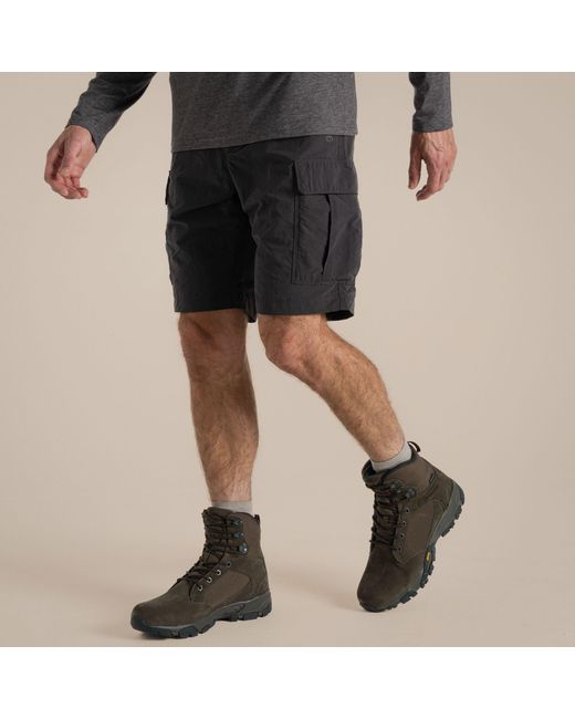 Craghoppers Black Nosilife Iii Quick-Drying Cargo Trail Shorts for men