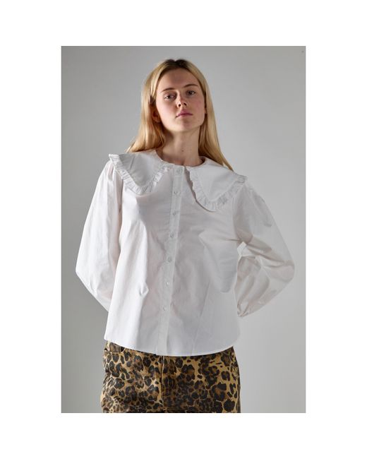 Glamorous Gray Statement Collar Blouse