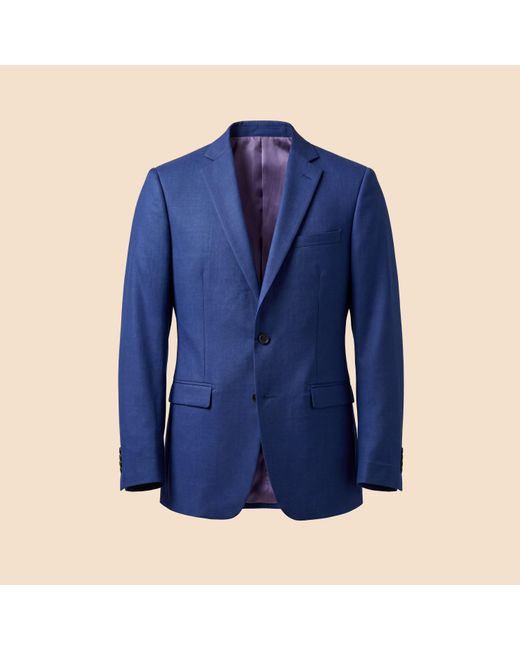 Without Prejudice Blue Harrow Slim Fit Suit Jacket for men