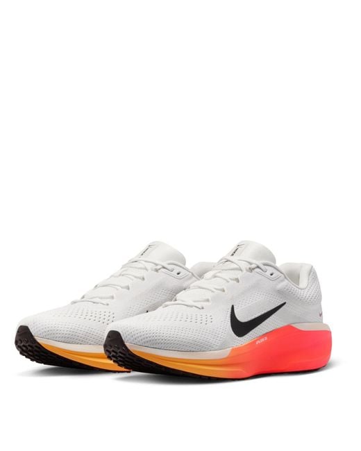 Nike White Winflo 11 Road Running Shoes for men