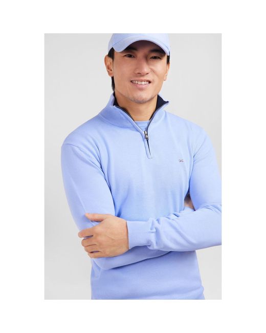 Eden Park Blue Cotton Jersey Jumper for men