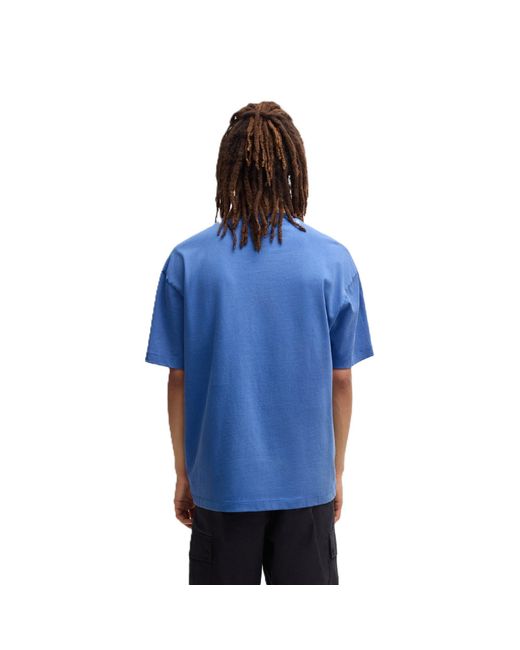 HUGO Blue Short Sleeve Polo Shirt for men