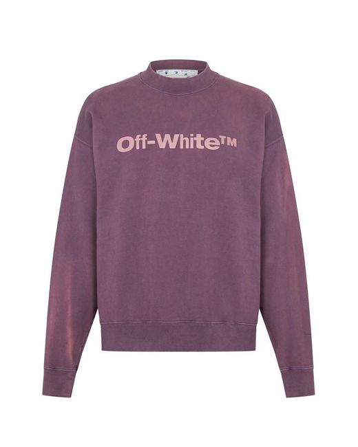Off-White c/o Virgil Abloh Purple Laundry Logo Skate Sweatshirt for men