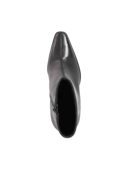 Dune Black Patent Ankle Heeled Boots