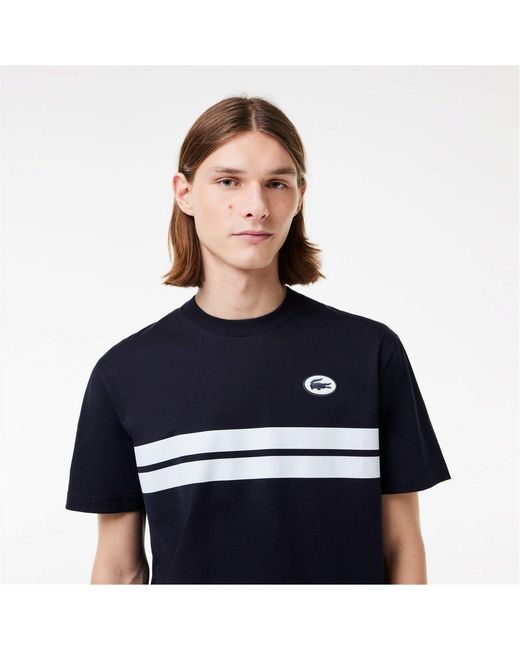 Lacoste Blue Back Print T Shirt for men