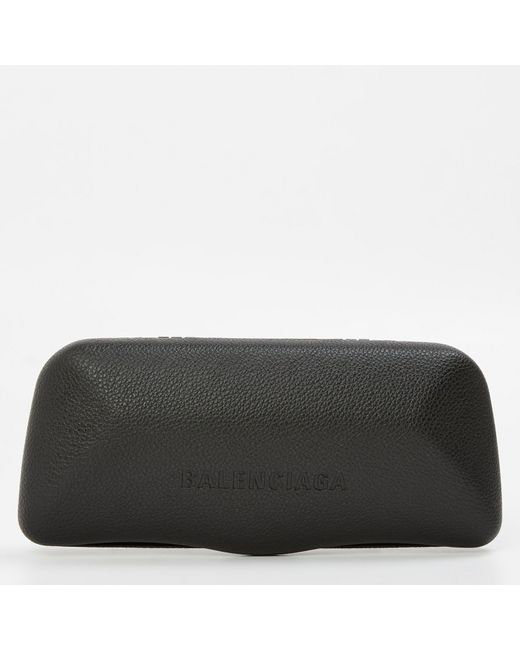 Balenciaga Gray Rectangle Logo Sunglasses