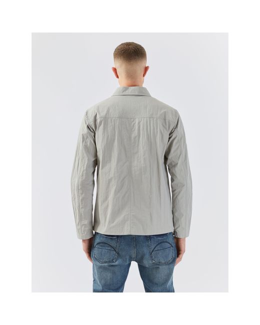 Pretty Green Gray Ridley Overshirt for men