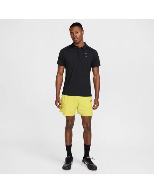 Nike Black Advantage Tennis Polo Shirt for men