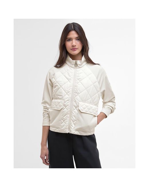 Barbour White B.Intense Ebony Diamond Quilted Jacket