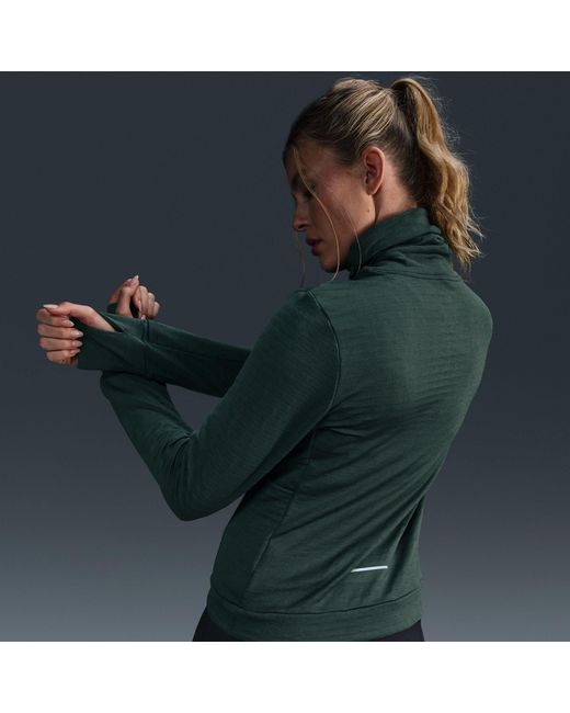 Nike Green Swift Element Long Sleeve Running Top