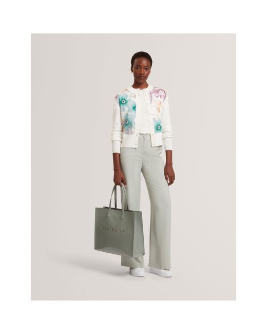 Ted Baker White Woven Cardigan