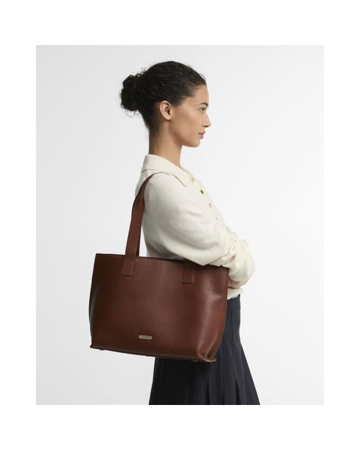Barbour Brown Alder Leather Tote Bag