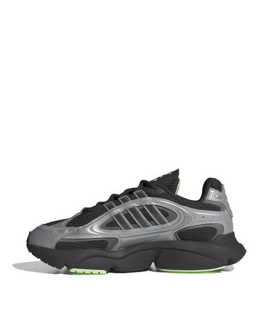 Adidas Originals Black Ozmillen Chunky Platform Low-Top Trainers