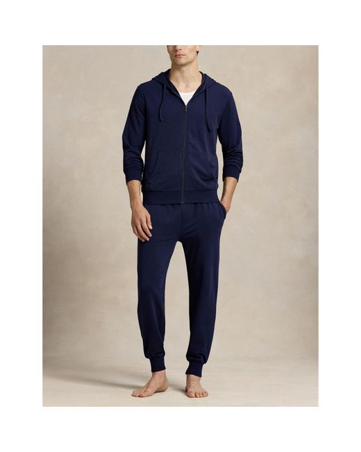 Polo Ralph Lauren Blue Lounge Zip Hoodie for men