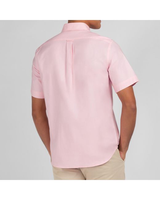 Eden Park Pink Short Sleeved Cotton Shirt for men