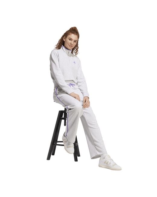 Adidas Gray Open Hem Jersey Joggers
