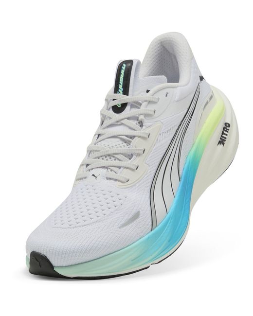 PUMA White Magnify Nitro 3 Everyday Neutral Road Running Shoes for men