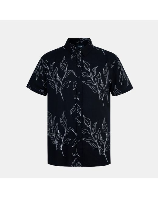 Firetrap Black Short-Sleeve Patterned Shirt for men