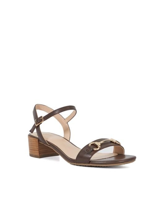 Dune Brown Jillas Heeled Sandal