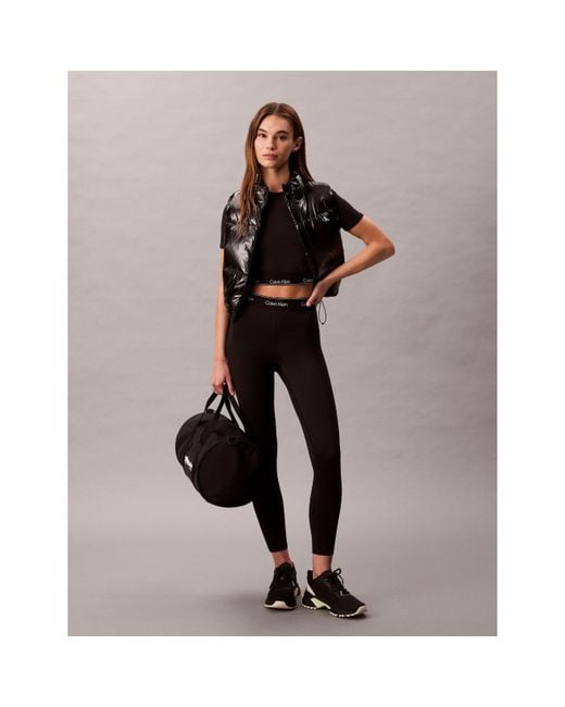 Calvin Klein Black Mod Tape Crop Tops