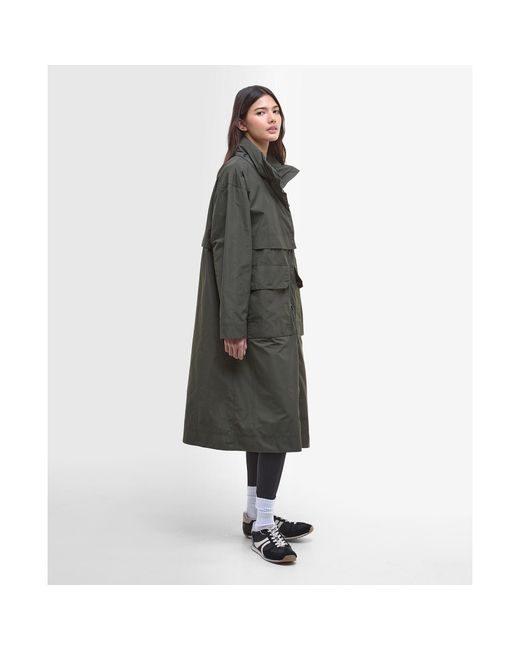 Barbour Gray Roxanna Showerproof Concealed Hood Long Sleeve Rain Anorak