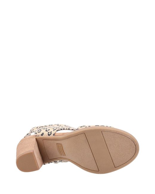 TOMS Metallic Majorca Cutout Textured Cheetah Sandal