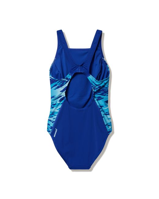 Speedo Blue Hb Splice Mb One Piece Swimsuit