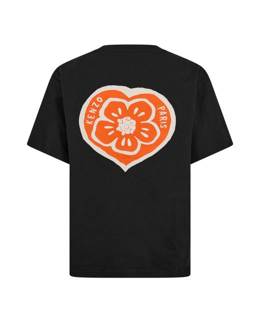 KENZO Black Boke Heart T-Shirt for men