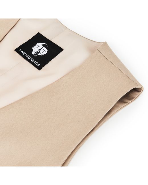 Twisted Tailor Natural Ellroy Slim Waistcoat for men