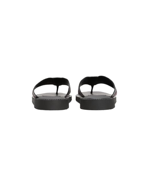 Tommy Hilfiger Black Core Toe Post Flat Sandals for men