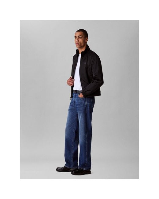Calvin Klein Black Padded Harrington Jacket for men