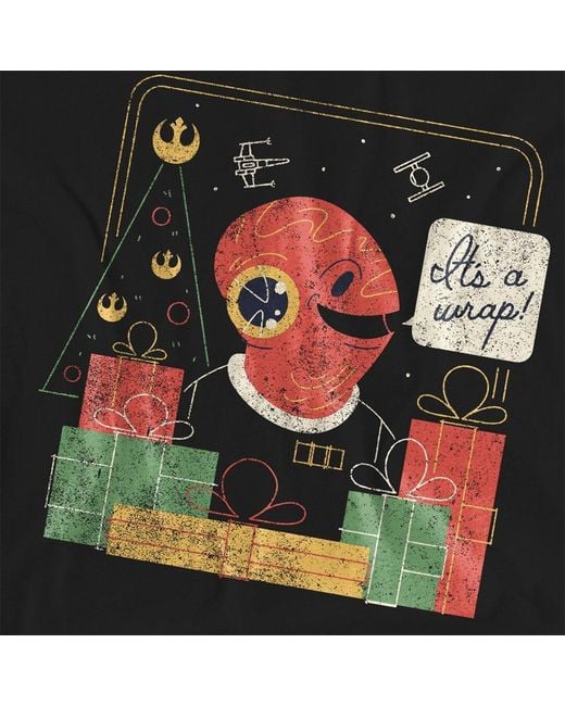Disney Black Star Wars Retro Christmas Admiral Ackbar Wrap Trap