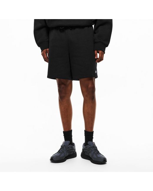 New Balance Black Fleece Jogger Shorts for men