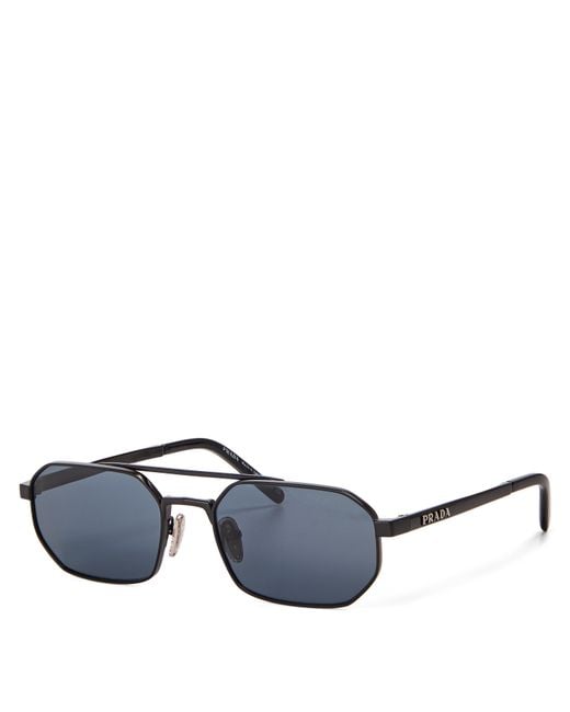 Prada Blue 0Pr D53S Round Sunglasses for men
